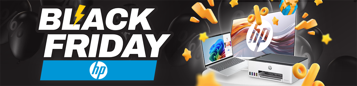 Black Friday se značkou HP - tiskárny, notebooky, monitory
